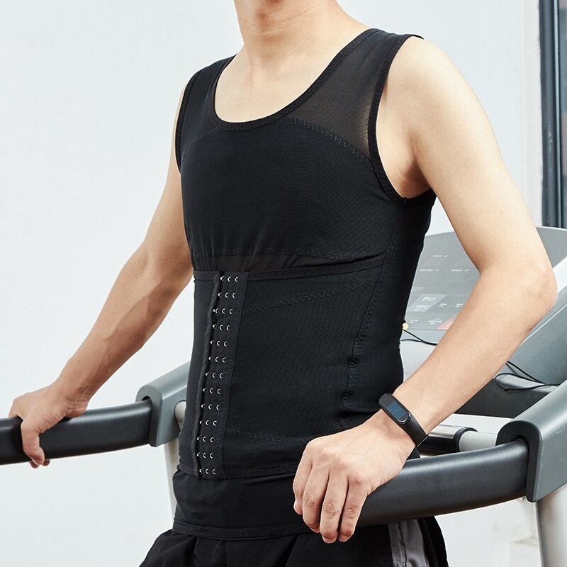 Men's Slimming Shaper Posture Vest Male Belly Abdomen for Corrector Compression Body Building Fat Burn Chest Tummy Shirt Corset