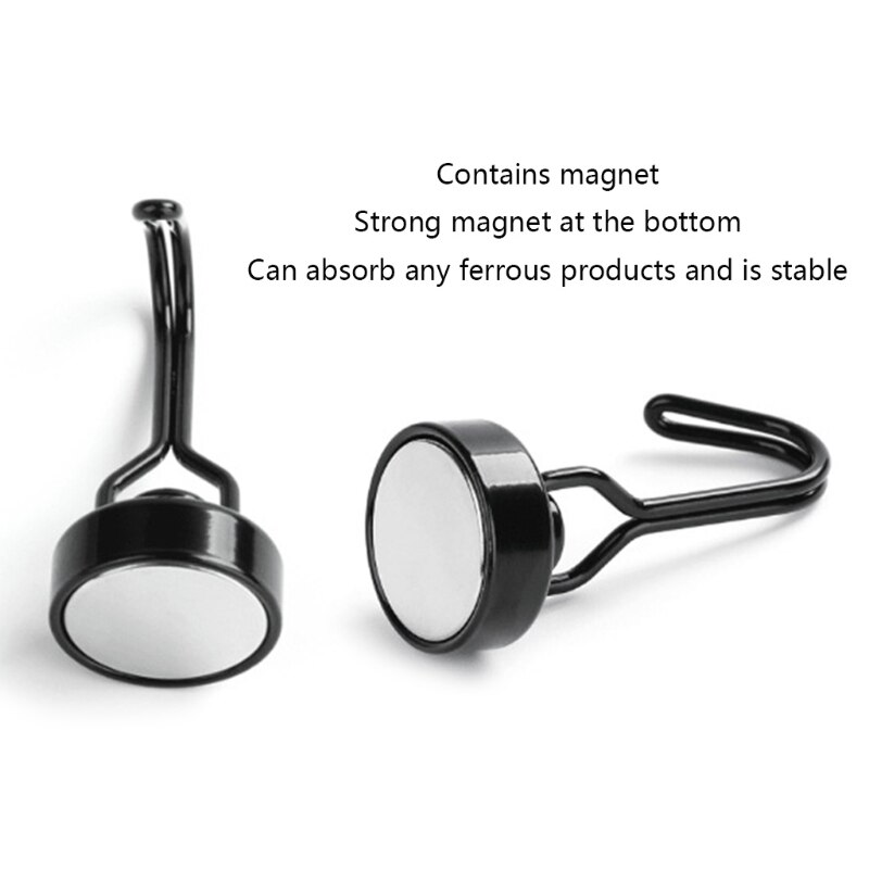 Ganchos magnéticos giratorios de 4 piezas, herramientas potentes de almacenamiento para el hogar de neodimio, nevera, barbacoa, parrilla de cocina
