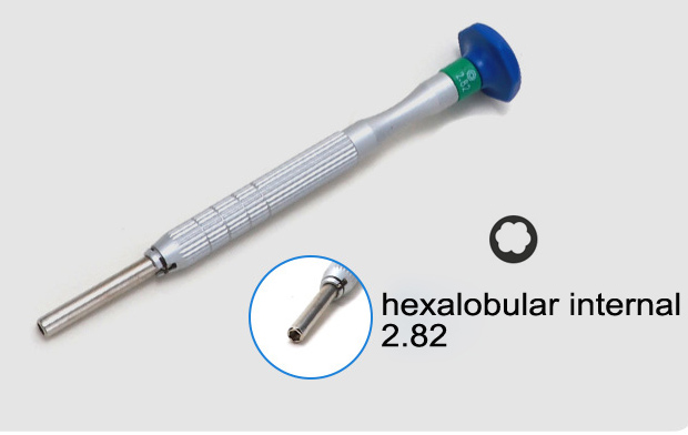 impostato di cacciaviti per occhiali da 1 pezzo per occhiali, orologi, strumento di riparazione, cacciavite con zoppo sostituibili: Blu
