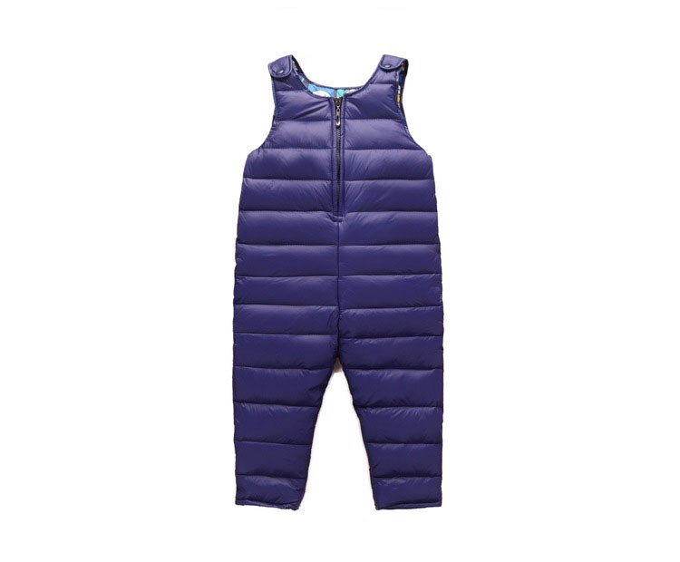 Boys Down Overalls Children Clothing Baby Outside Jumpsuit Winter Girls Mickey Romper Overalls Kids Thick Warm Windproof Clothes: Navy / 12M