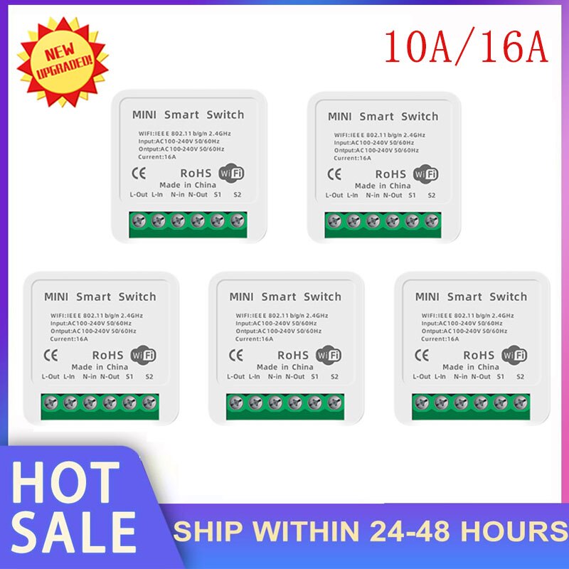 10A/16A Tuya Wifi Schakelaar Relais Breaker Module Automatisering Smart Verlichting Google Home Alexa Afstandsbediening App Timer smartlife