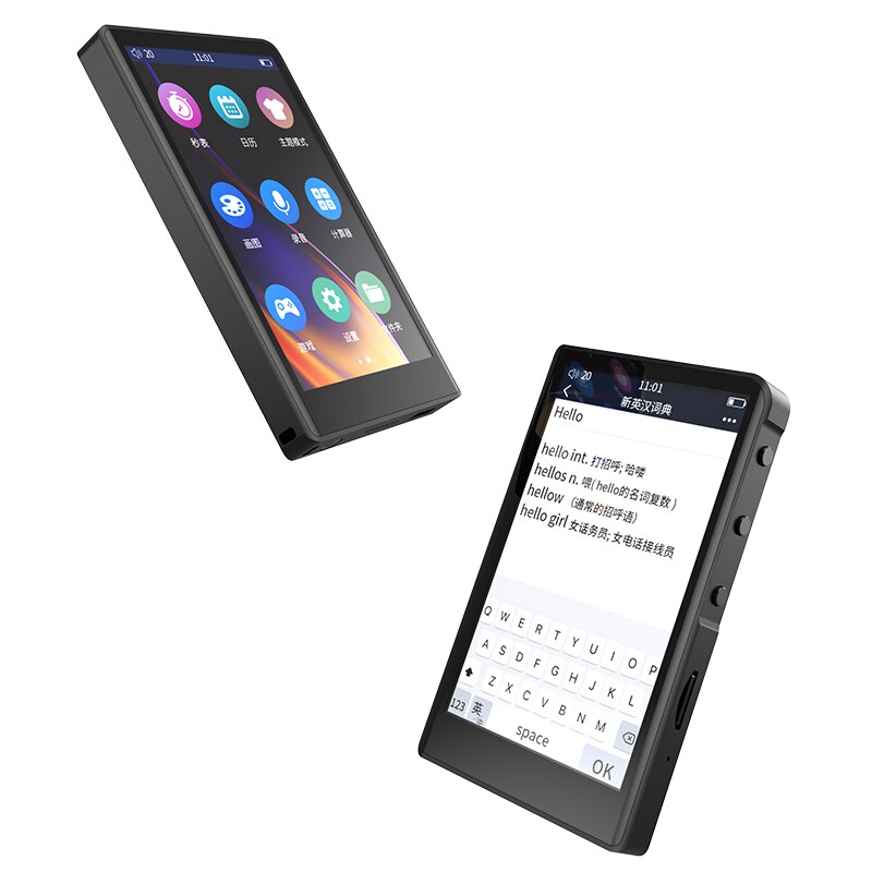 RUIZU H9 Metal MP4 Player Bluetooth 5.0 Built-in Speaker 3.8inch Full Touch Screen Support FM Radio,Recording,Video,E-book