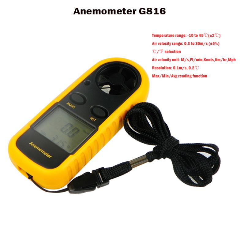 Anemometer Gratis Rpm Tacometro Usb Tester Digitale Toerenteller Anemometro Anemometer Wind Gm816 Niveau Display