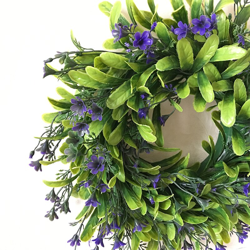 Asypets naturtro kunstig krans blomster dørhængende væg vindue bryllupsfest juledekoration 11.8 "diameter -30