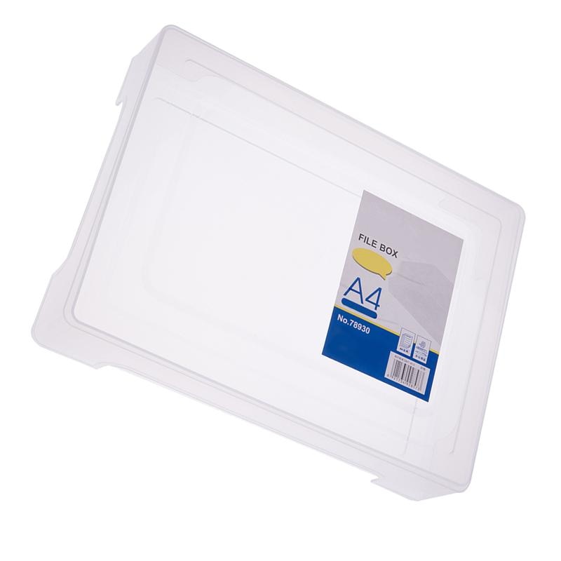 A4 File Box Transparent Plastic File Box Folder Documents Box Document Organizer Paper File Folder Paper Folder Office Supplies