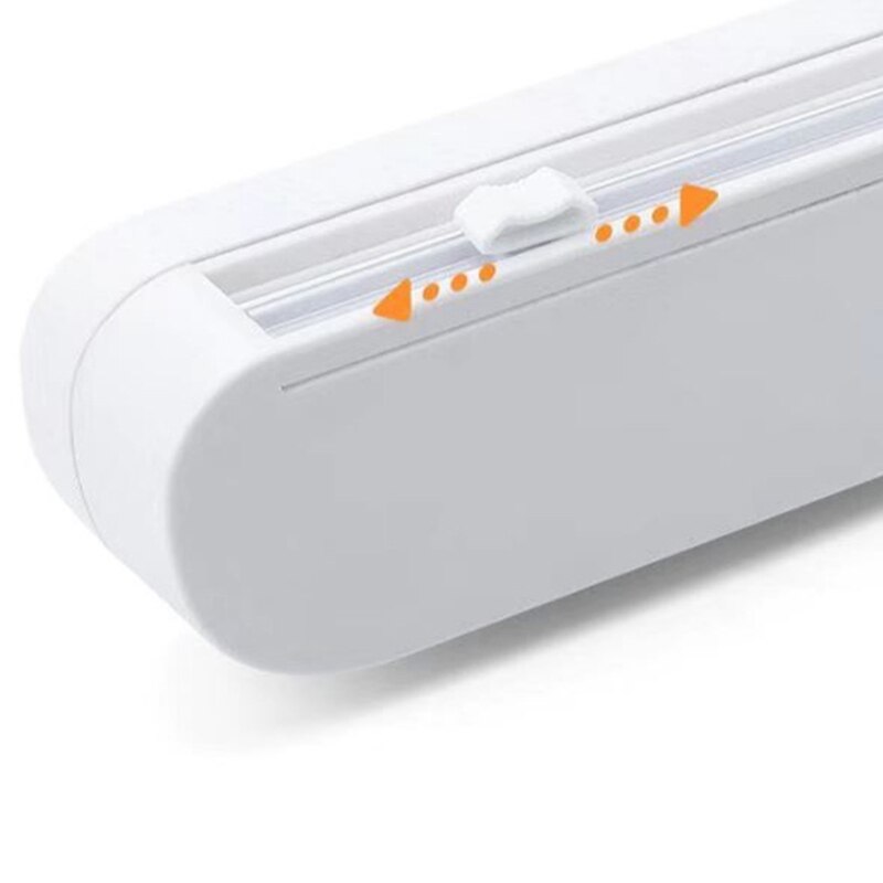 1PC Kitchen Plastic Wrap Dispenser Foil &Cling Film Sharp Cutter Wrap Storage Dispenser Cutter Storage Tool With Wrap