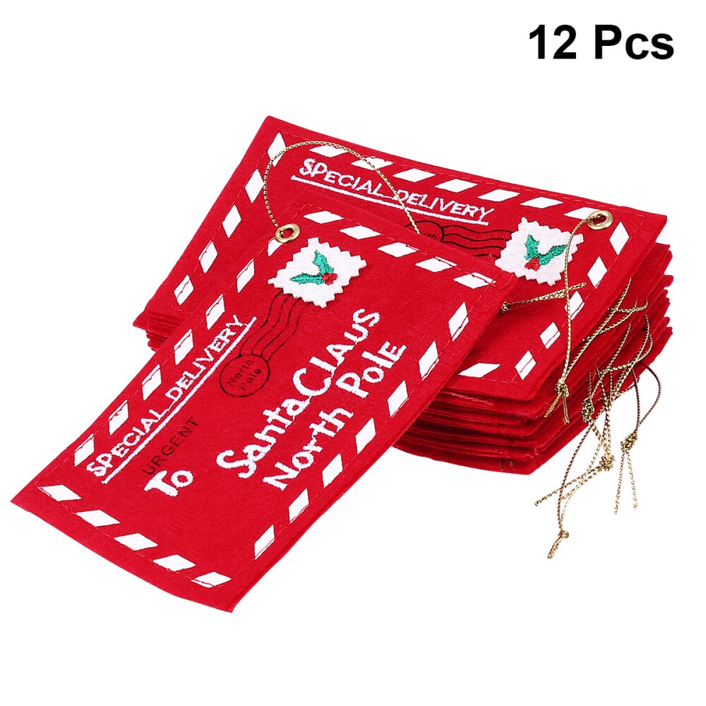 12Pcs Kerst Enveloppen Afdrukken Enveloppen Tas Tote Pouch Pouch Voor Showcase