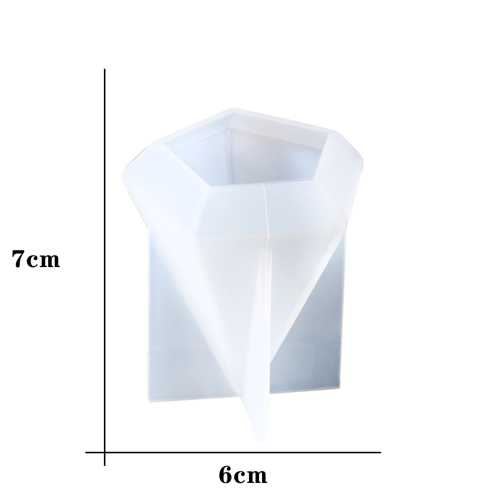 Cono de anillo geométrico piramidal, molde de silicona, cristal triangular, anillo DIY, soporte para presentación de joyería, artesanía de joyería, molde de resina epoxi: Rojo