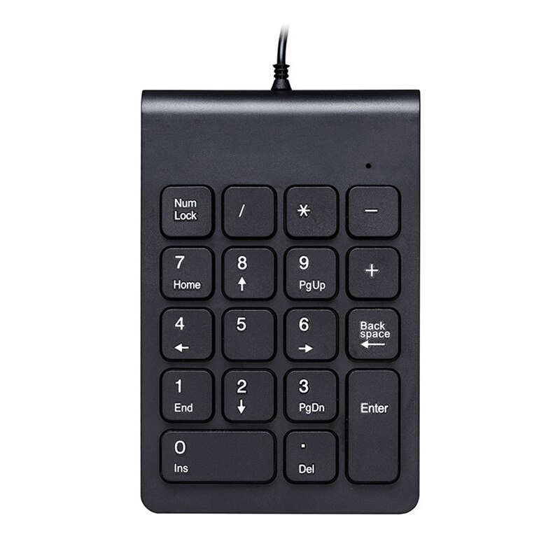 Teclado numérico universal sem fio usb, teclado confortável, com fio usb ps/2, numérico, ultrafino, preto: Default Title