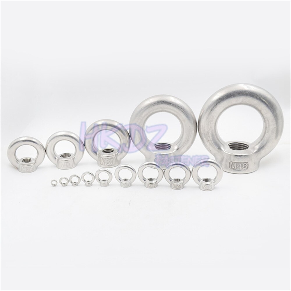 304 Stainless steel Lifting eye nuts Ring eyebolt Ring hooking nut M3 M4 M5 M6 M8 M10 M12 M14 M16 M18 M20 M24 M27 M30 M36 M42