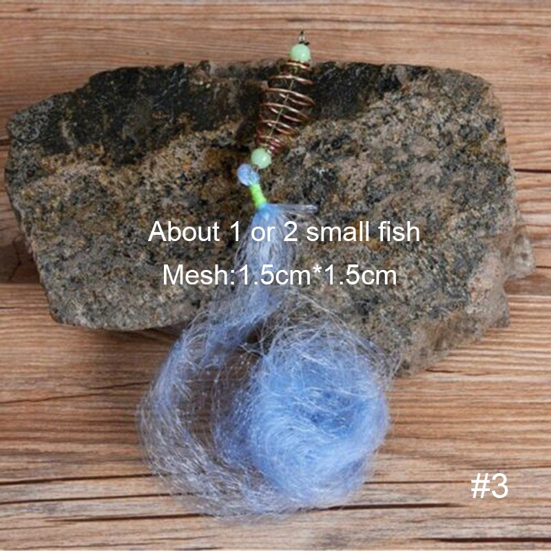 Fishing Nets Set 3D Pyramid Shape with Luminous Bead and Spring Fishing Accessories: 3