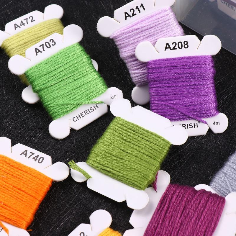 80 Colors 4 Meters Embroidery Thread Set DIY Handmade Accessories Cross Stitch Thread Insole Embroidery Thread DIY Sewing Use
