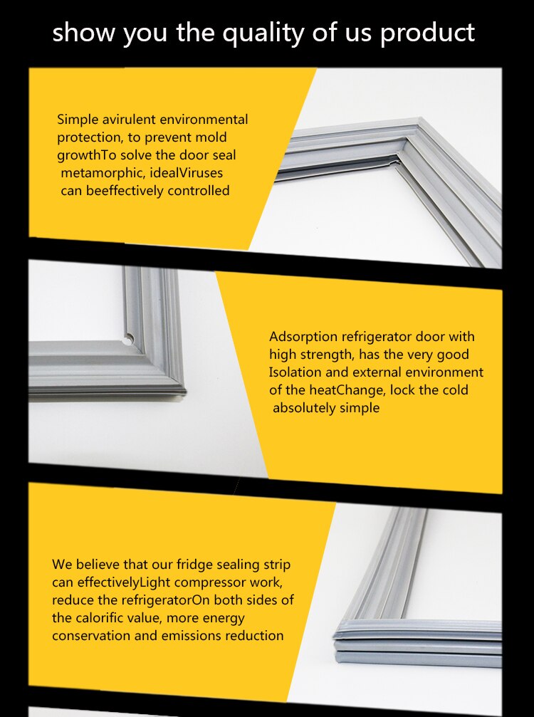 Top husholdning kommerciel køleskab dør pakning til tætning