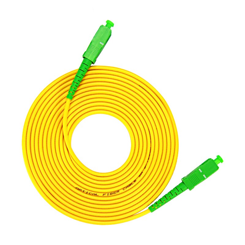 Cable de parche óptico LSZH para fibra óptica, jumper, SC APC a SC APC Simplex, 2,0mm, 3,0mm, modo único, 10 Uds.