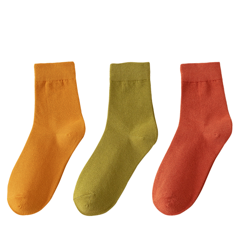 Calcetines Mujer Algodón Color Sólido Otoño Primavera Suave Transpirable: Azul cielo