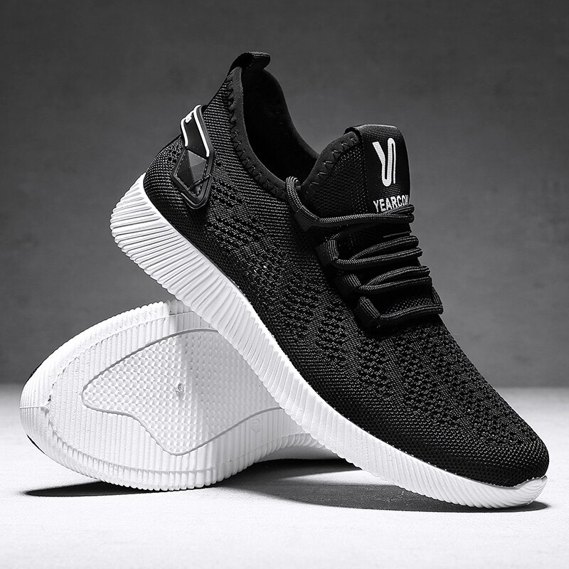 Billige sko sportssko uformelt Nei-slip menn fritidssko menn joggesko zapatillas strikket stoff lette sko