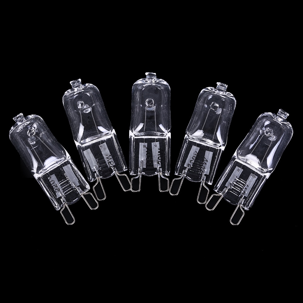 5pcs/lot For Wall Lamp Clear Glass Each With An Inner Box Dimmable G9 Halogen Bulb 20W/40W/60W 220V 2900K Warm White