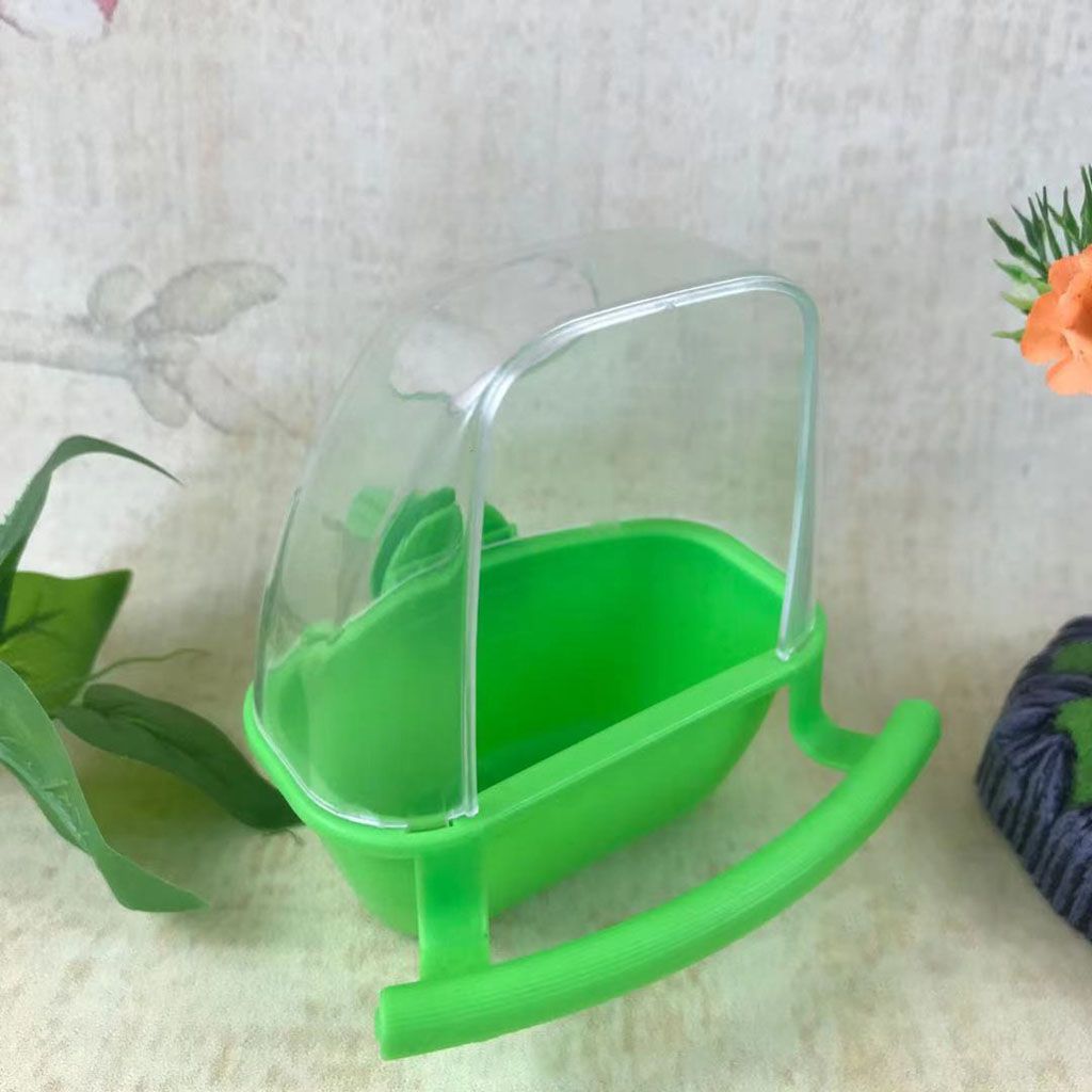 1Pc Clear House Window Bird Feeder Tray Bird House Spill-Proof Pet Feeder Fix on Cage Birds Watering Bowl