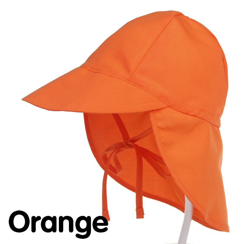 Spädbarn barn barn pojke flicka baby sommar uv-skydd solhatt justerbar mössa utomhusresor strandhatt tillbehör: Orange / Ml