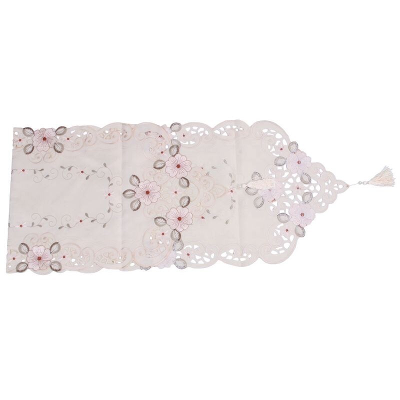 Table Runner Embroidered Floral Table Cloth Pattern:#2 flower Size:40X150cm