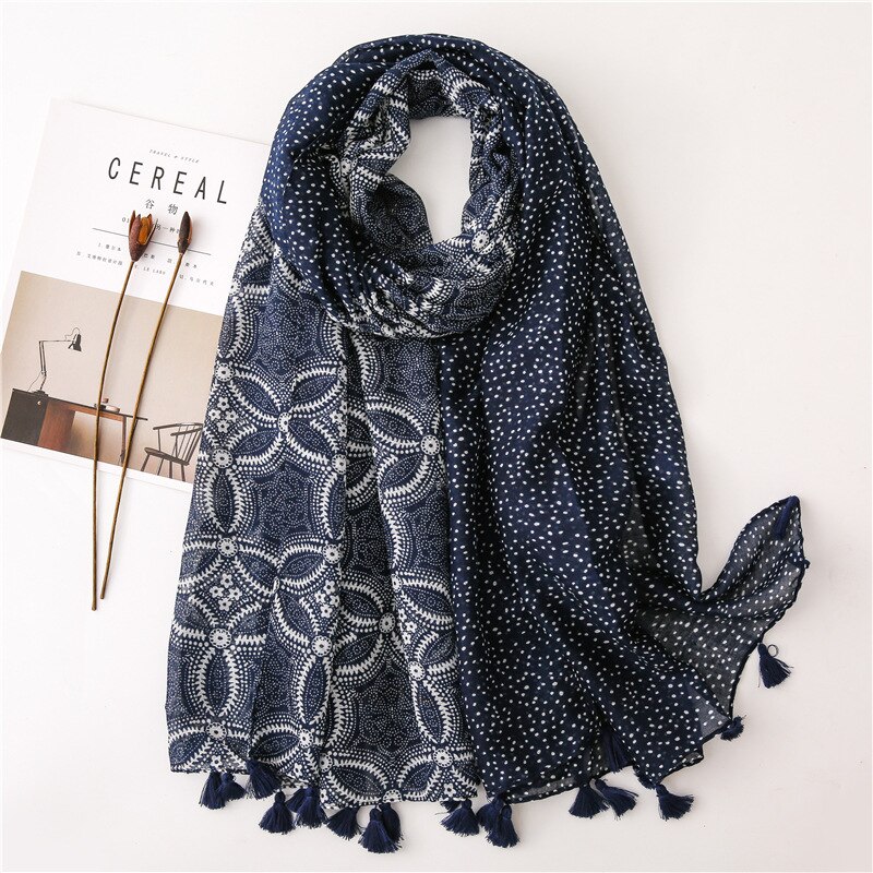 VISROVER-Long foulard en Viscose Shaw | Longue écharpe, imprimé Tropical, pour robe de plage, écharpe d'été pour femmes,: 19