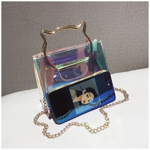 Pvc dames schoudertas satchel handtas crossbody satchel transparante schouder crossbody tassen