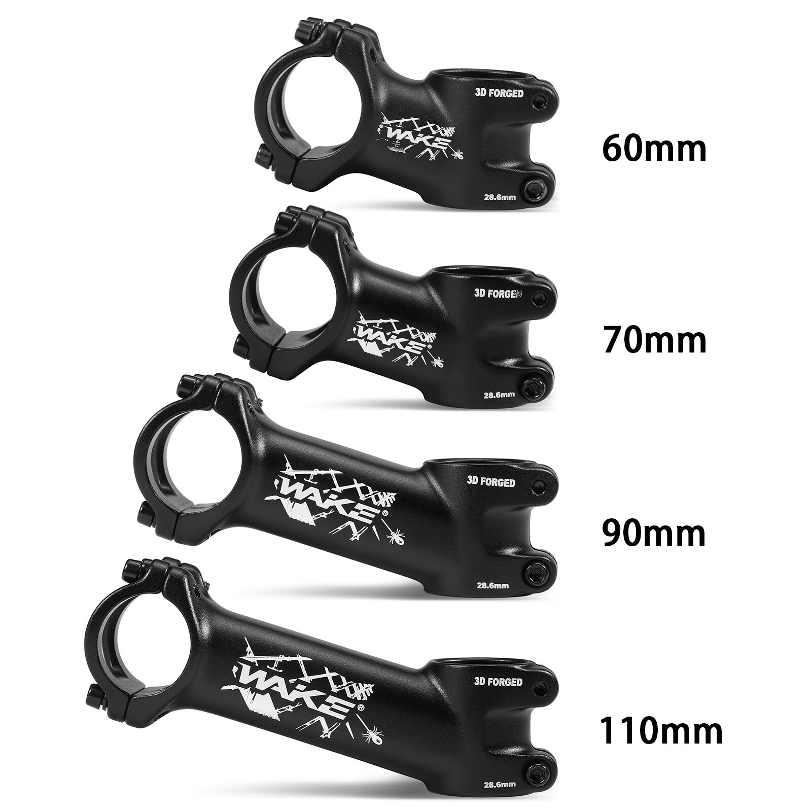 WAKE A001 17 Degree Ultralight Bicycle Stem MTB Road Bike Stem 31.8mm Mountain bike Stem Handlebar Stem 70/80/90/100/110mm