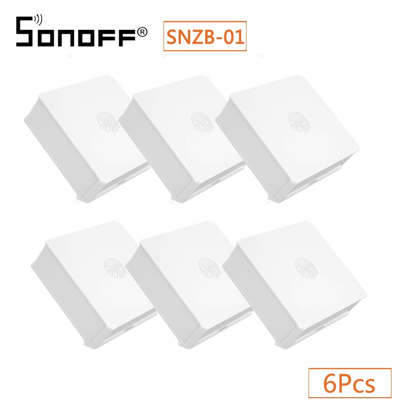 SONOFF Zigbee SNZB-01 Mini Wireless Switch eWeLink APP Remote Control Smart Home Switch Works With ZBBridge IFTTT: 6pcs SNZB-01