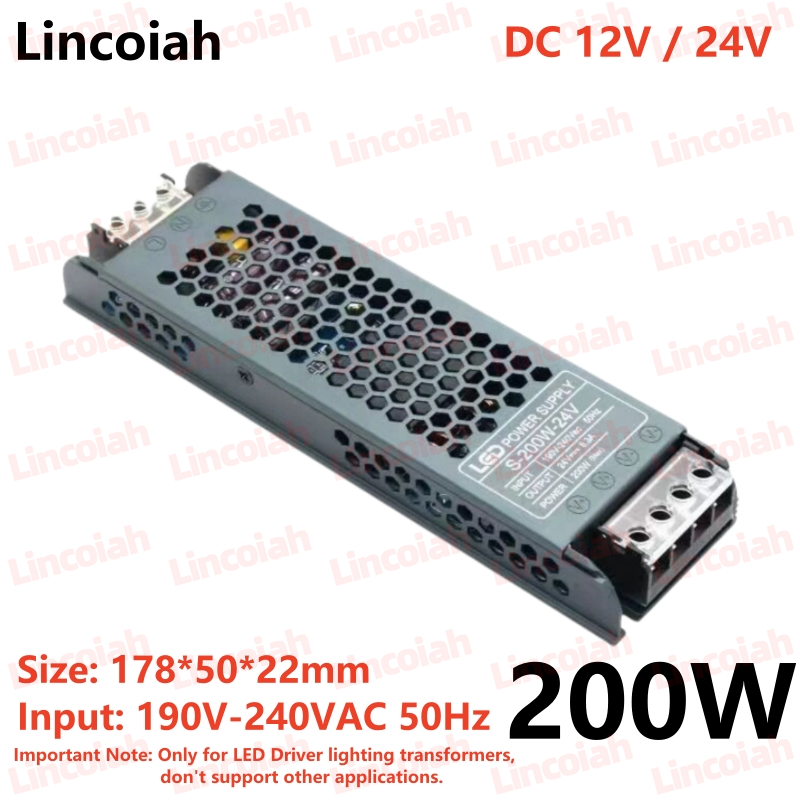 Beleuchtungstransformator DC 12V/24V Netzteiladapter 5A 12A Ultradünne LED-Streifenschalter-Treiberlampe 60W 100W 150W 200W 300W 400W: Braun / 24V