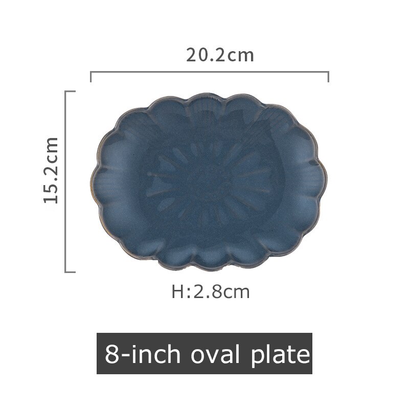 1 Pc Japanse Servies Keramische Wit Blauw Diner Plaat Serveren Gerechten Rijst Ramekin Saus Kom Magnetron Veilig: J