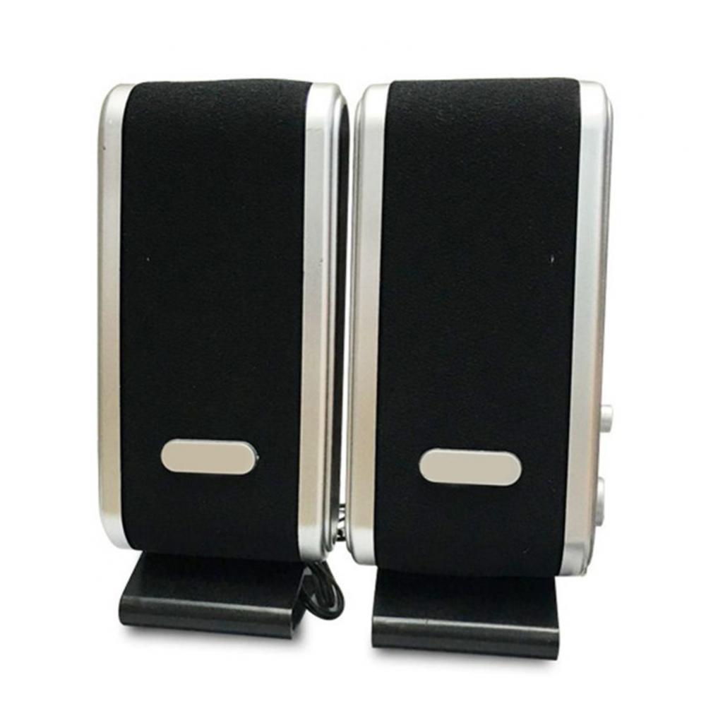 Tragbarer lautsprecher mit 3.5mm stereo-musikplayern für desktop-pcs und laptops (2 stück, usb)