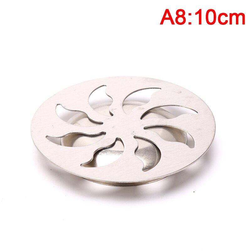 Roestvrij Staal Afvoerputje Cover Overloop Ronde Anti-Verstopping Douche Drain Haar Catcher Voor Badkamer Wassen Machine Wc Riool: A8