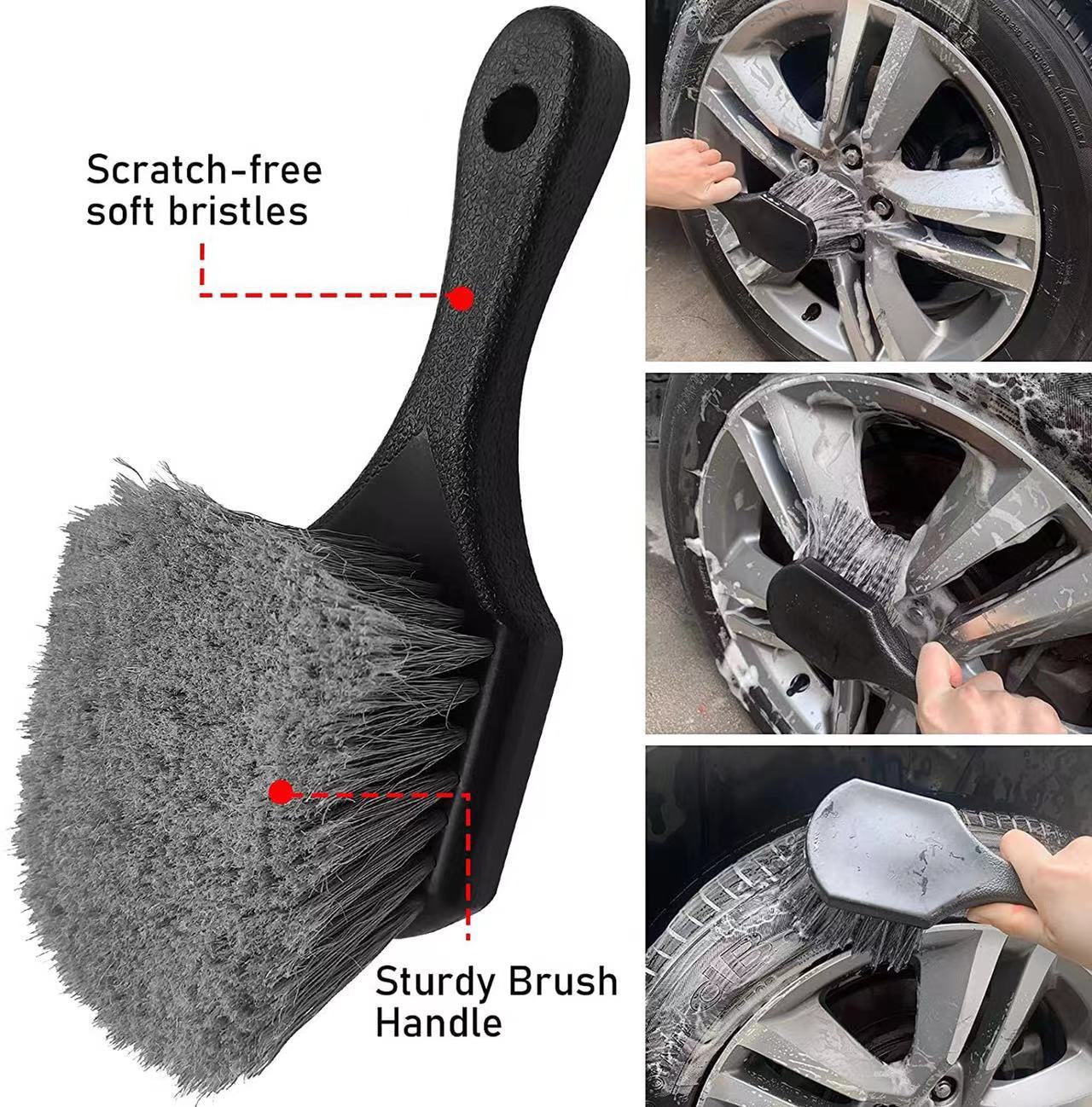 Auto Reifen Felge Reinigung Pinsel Detaillierung Pinsel Waschen Handtuch Bausatz Universal- Rad Reifen Reinigung Zubehör
