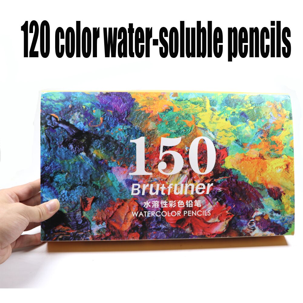 Brutfuner 150/180/260/520color water-soluble colored pencil student art wood oily pencil statione: 150 colors