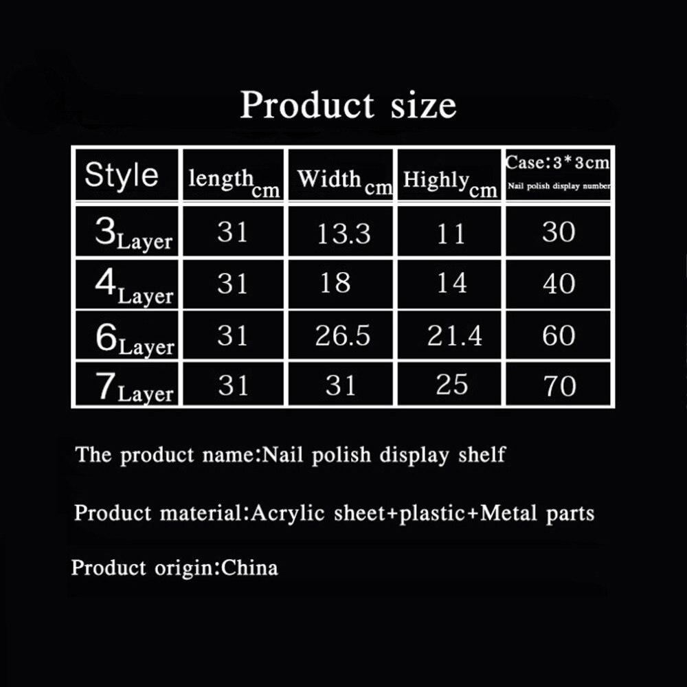2/3/4/5/6/7- laags nagellak display rek nagellak display plank lippenstift display standaard make-up opslag organiseren