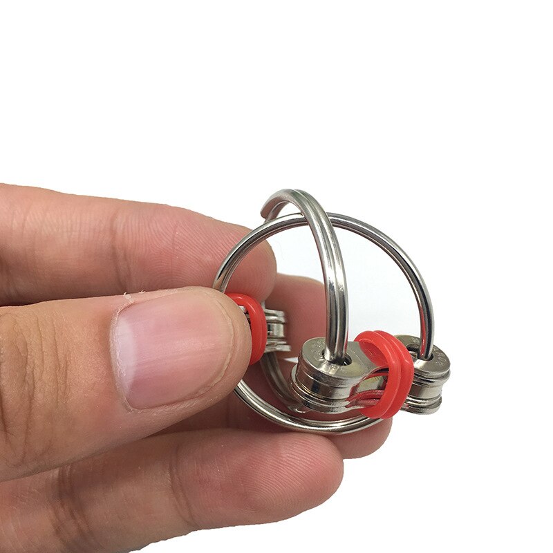 Vinger Speelgoed Fidget Cube Ontspanning Keten Vent Decompressie Spinner Vier Ijzer Stuk Key Cap Bike Chain