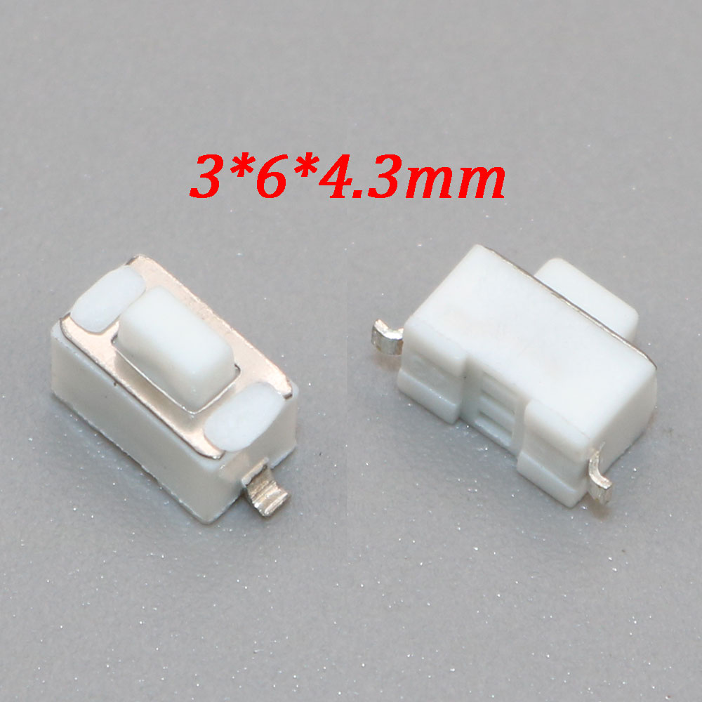 YuXi 10 Uds interruptor de botón táctil llaves de Control remoto de coche botón táctil Micro interruptor momentáneo SMD DIP 2*4 3*6 4*4 6*6: Rojo
