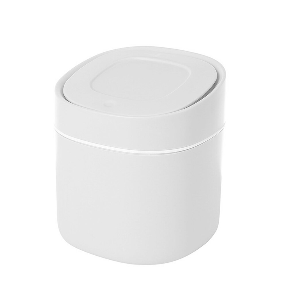 Desktop Trash Can 4L Garbage Storage Waste Bin Bucket Living Room Table Dustbins Portable Pencil Container Organizer: 2