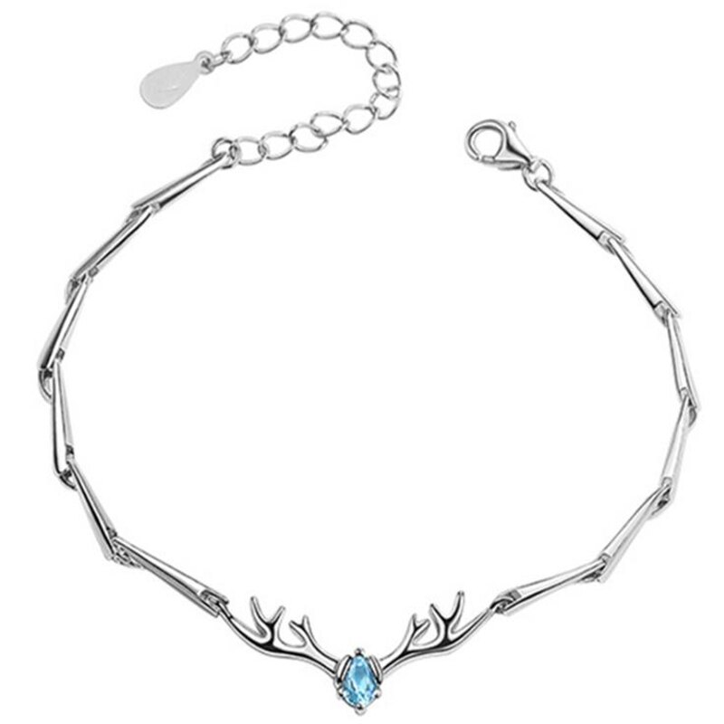 Korea 925 Sterling Silver antlers Bracelets & Bangles Personality Bracelet For Women Girls Lady Party 1Y938