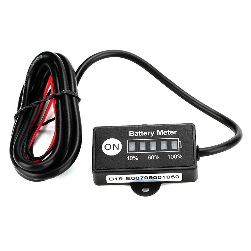 Led Indicator Batterij Meter Monitor Voor 12V Lood-zuur Opslag Batterijen Motorfiets Golfkarretjes
