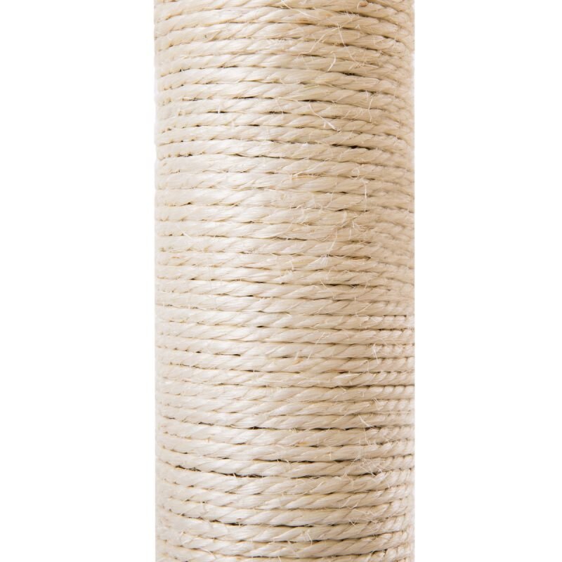 Rascador gato centro de juegos y descanso arbol gatos de 50cm de altura color negro blanco con poste rascadores de sisal natural