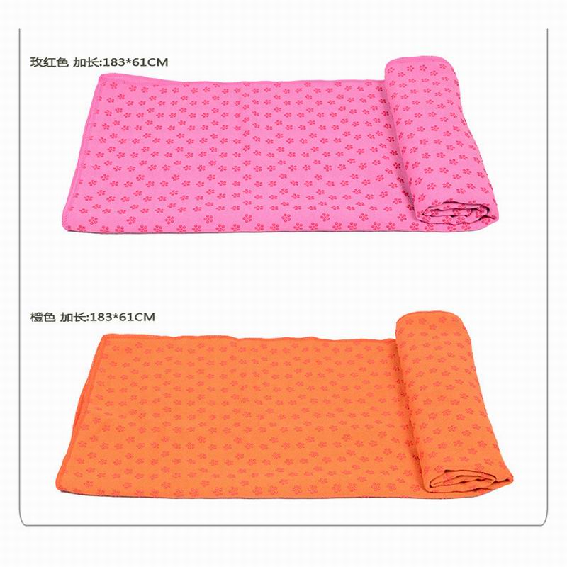 Yoga håndklædemåtte 1830*630mm svedabsorberende kimetæt antislip let rengøring portativ rose rød blå lyserød grøn orange kaffe
