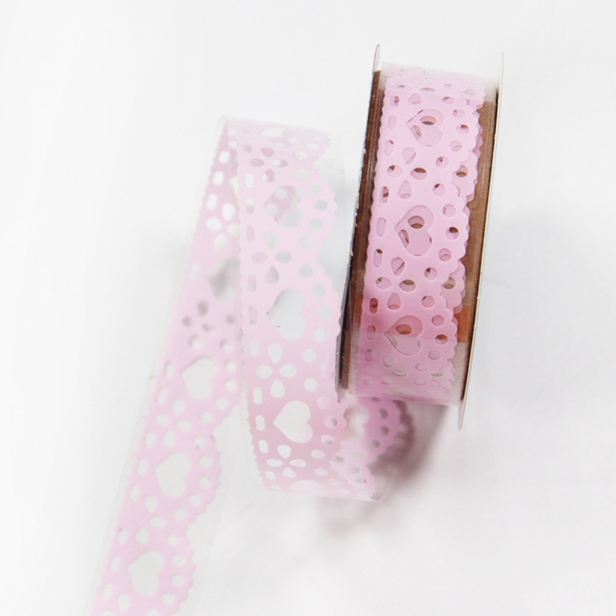 Lace Flower Masking Tape Paper Ribbon Lace Roll Scrapbooking Self Adhesive Sticker DIY Album Decorative: Pink