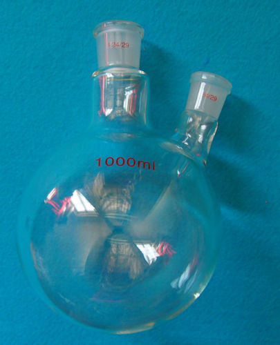 1000 ml, 24/29, 2-Nacken, Glasrundkolben, 1 liter, Zwei Hälse, Labor Kochendem schiff