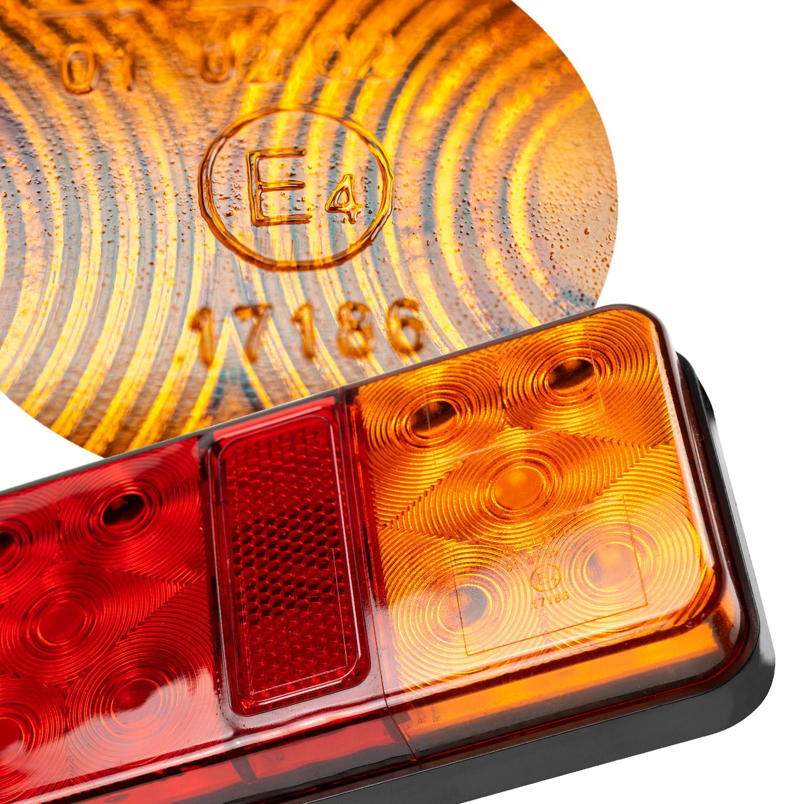 2Pack 10 Led Trailer Staart Achterlicht Richtingaanwijzer Reverse Brake Lamp Voor Vrachtwagen Vrachtwagen Caravan Van Ute rv Tractor DC12V-24V