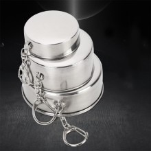 75ml/150ml/250ml Falten Tasse Edelstahl Klapp Becher Kaffee Tassen Faltbare Getränk Küche Zubehör