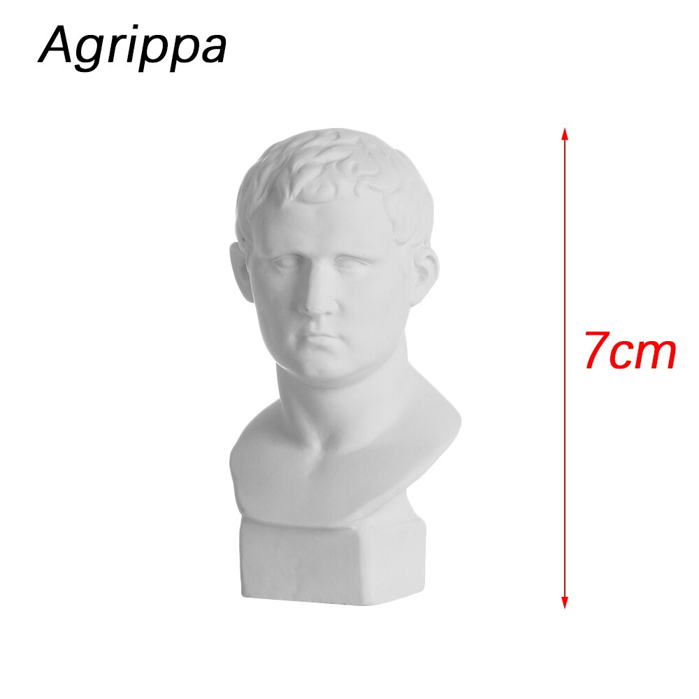 David hoved portrætter græsk mytologi figur mini gips buste statue gips tegning øv håndværk berømt skulptur nordisk: 6 agrippa