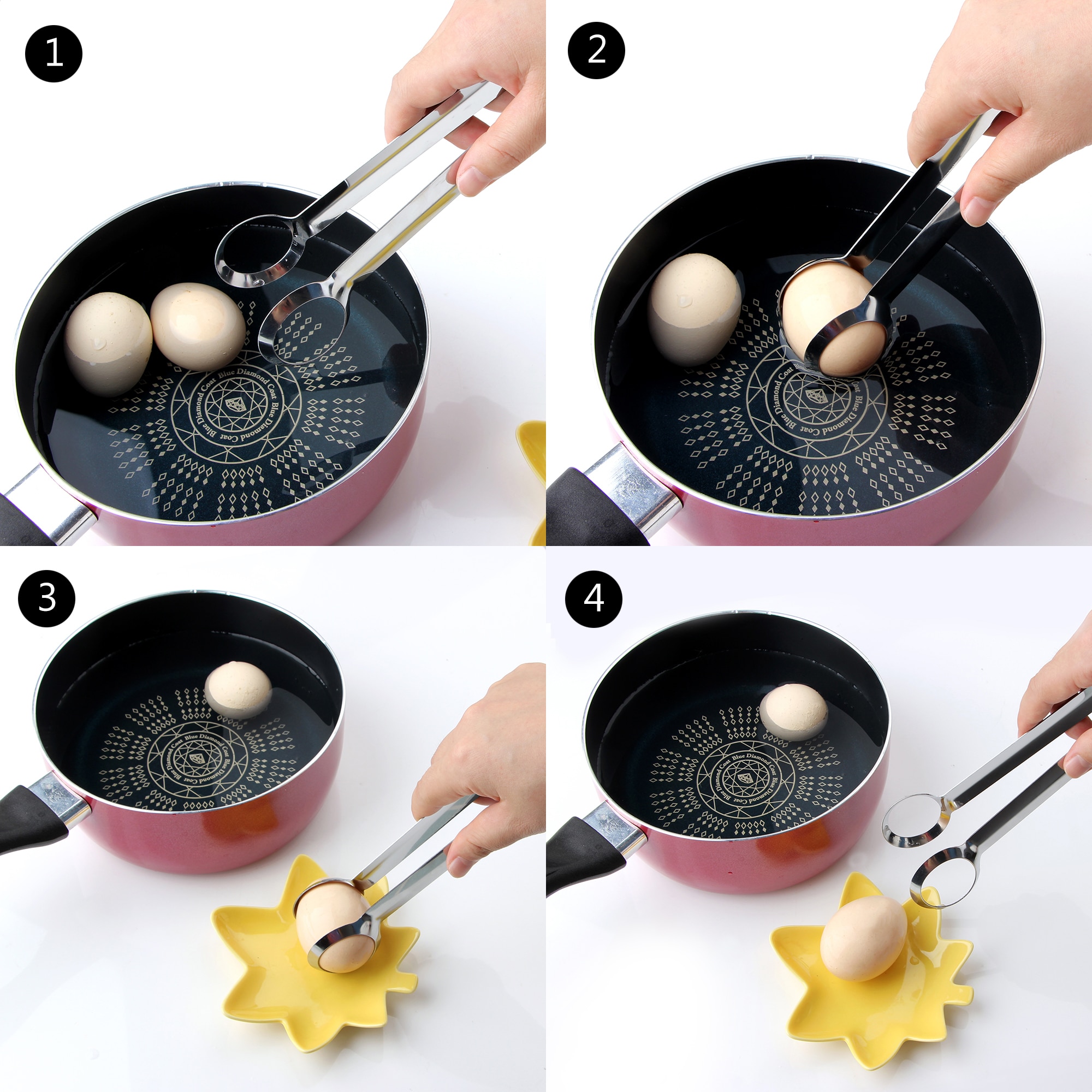 Food Dessert Pick Egg Tong Egg Potato Clip Stainless Steel Clip Cake Salad Serving BBQ Tongs