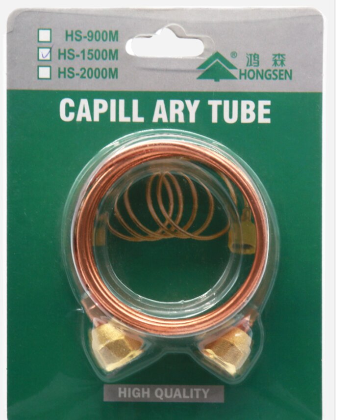 Tubo capilar de cobre Flexible y suave, piezas de refrigeración para armario de refrigeración, aire acondicionado Central, G1/4 &quot;, 2,8mm