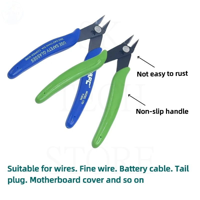 Draadknipper DIY Trimmer Diagonale Zijsnijden Kabeltang Rood Blauw Tang Hand Mini Knipt Flush Nipper Trimmer Handgereedschap